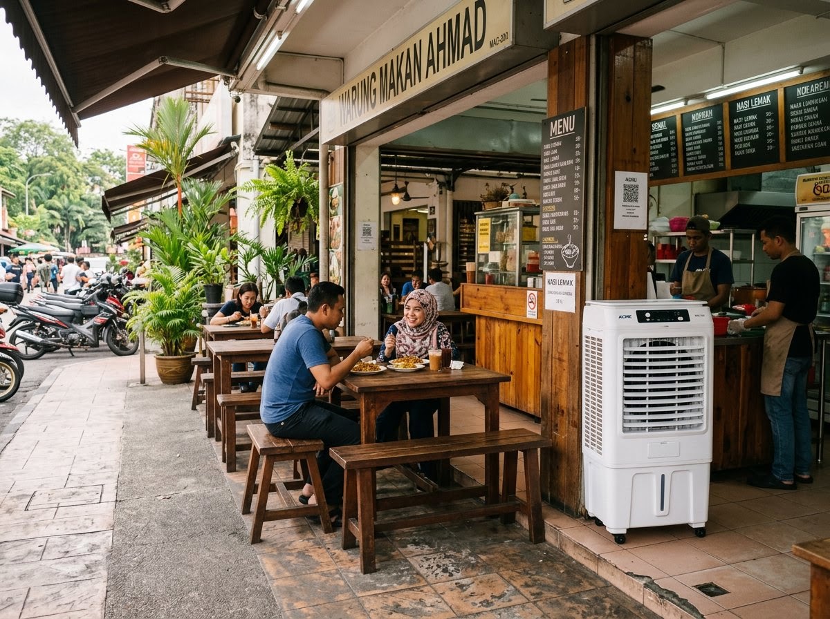 A small open-air café